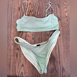 Triangl Green Sparkle Bikini Set